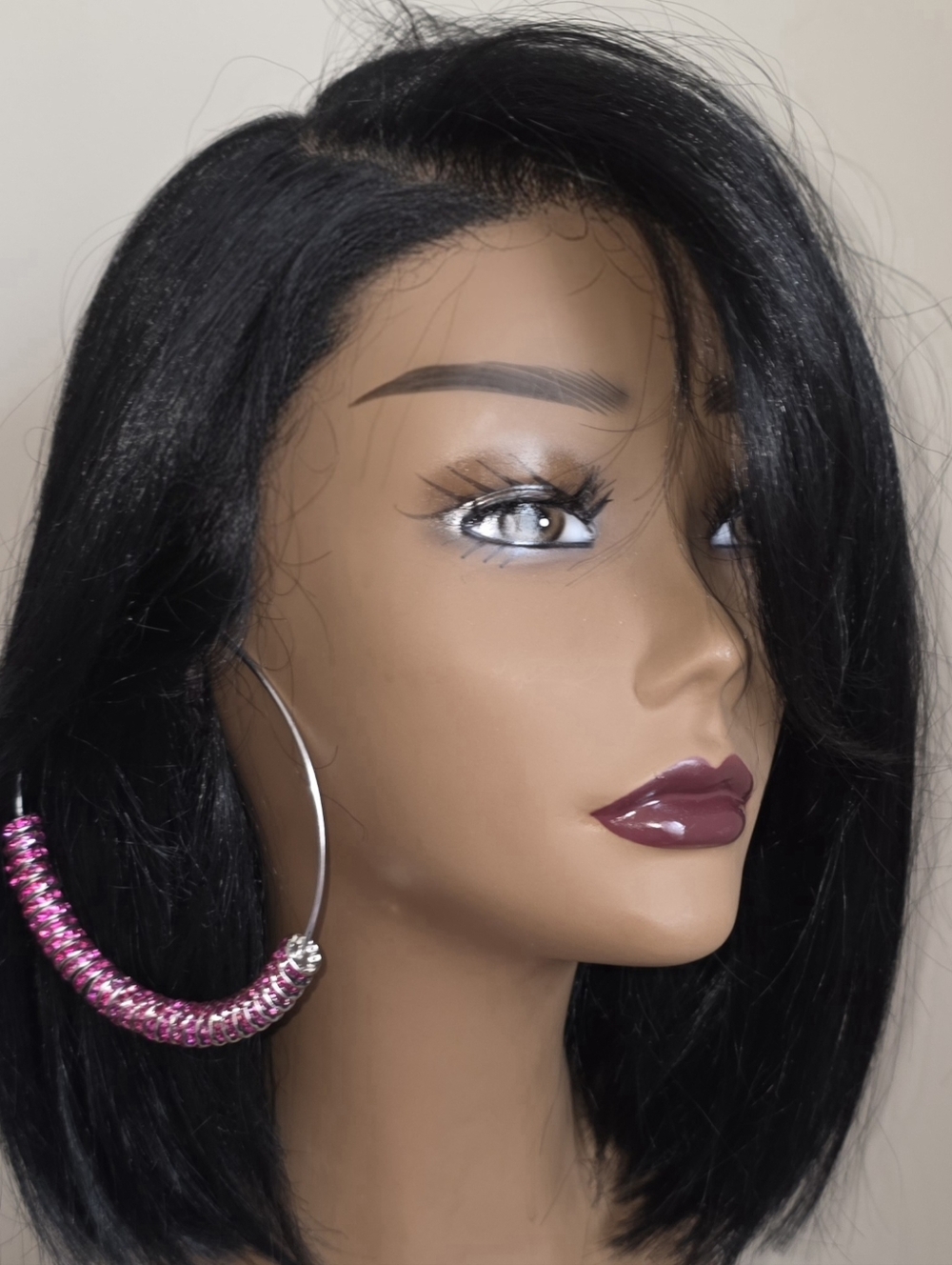 Pink Rhinestone Hoop Earrings - Stylish Statement Jewelry